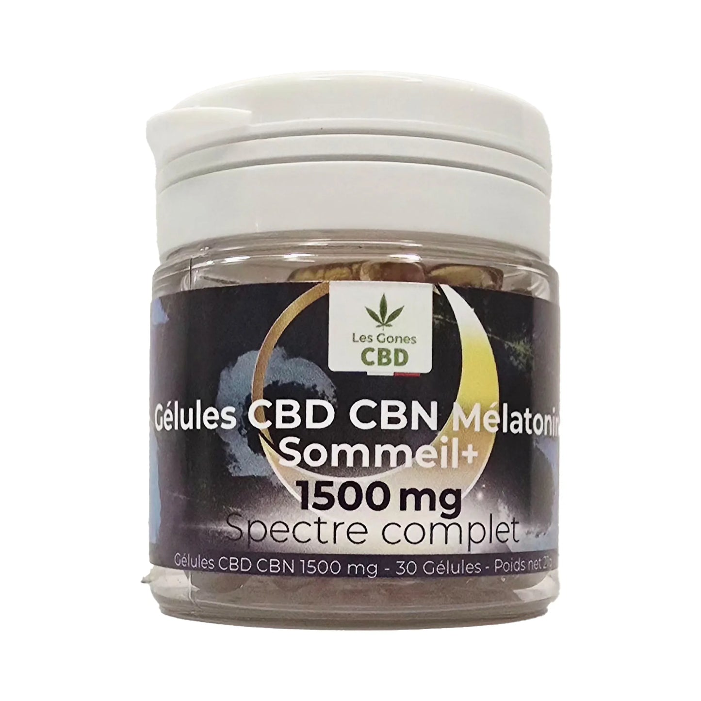 Gélules Sommeil+ CBD, CBN, Mélatonine 1500 mg