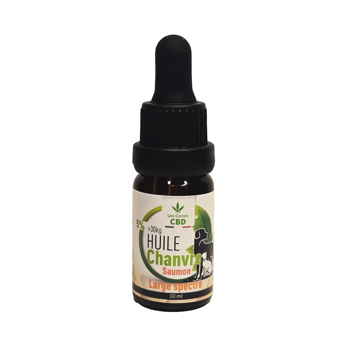 Huile CBD 5% Animaux – Goût Saumon Large Spectre