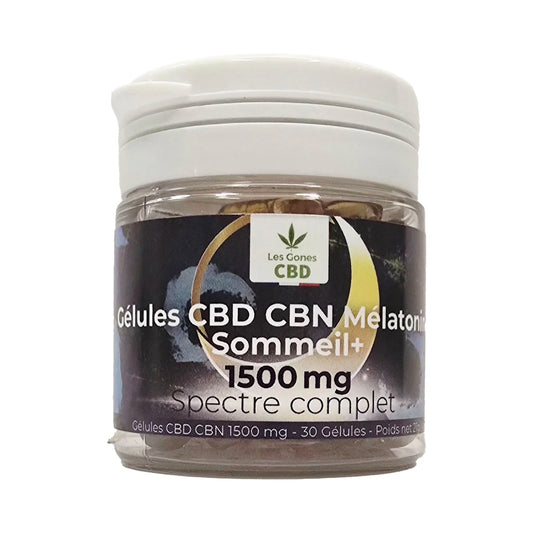 Gélules Sommeil+ – CBD, CBN, Mélatonine 1500 mg