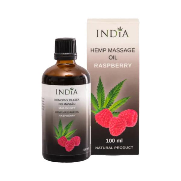 Huile de Massage Chanvre & Framboise – Soin Relaxant Naturel