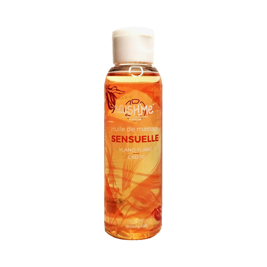 Huile de Massage Sensuelle CBD 1% – Ylang-Ylang